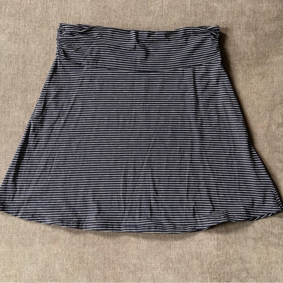 Toad & Co Chaka Striped Skirt Navy White XL - Picture 1 of 3